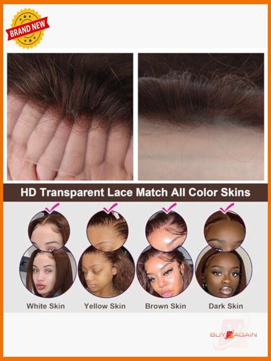 30 Inch Lace Front Wig 200% Density Human Hair Glueless Straight Full Frontal